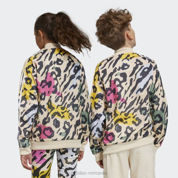 Adidas jachetă de sport sst animal print nisip adidas copii nisip/multicolor 2JBN11826
