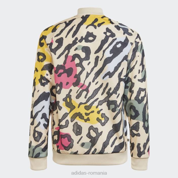 Adidas jachetă de sport sst animal print nisip adidas copii nisip/multicolor 2JBN11826