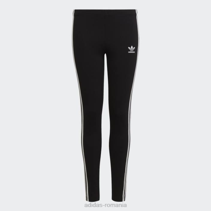 Adidas jambiere adicolor albe copii alb negru 2JBN19121