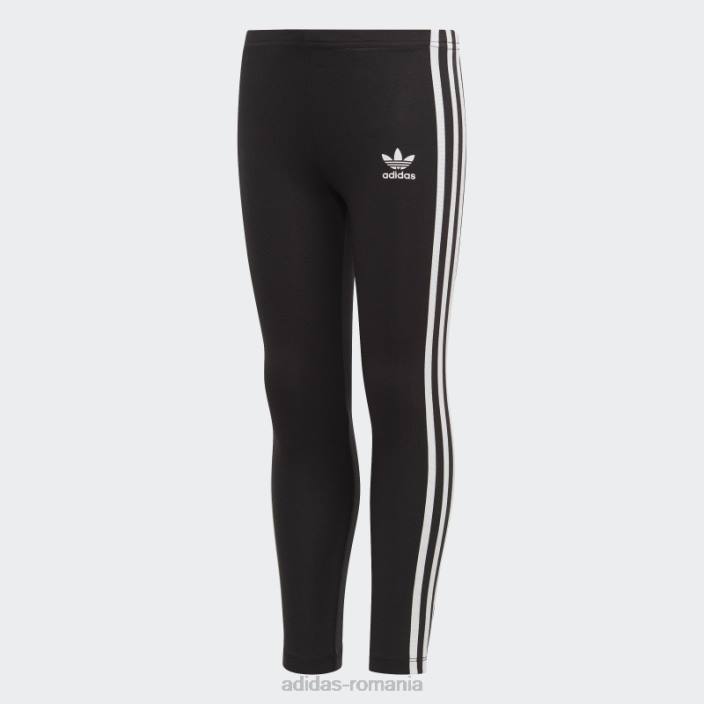 Adidas jambiere albe copii alb negru 2JBN3491
