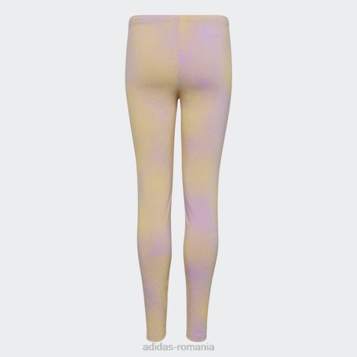 Adidas jambiere cu imprimeu grafic liliac copii liliac/galben 2JBN19238