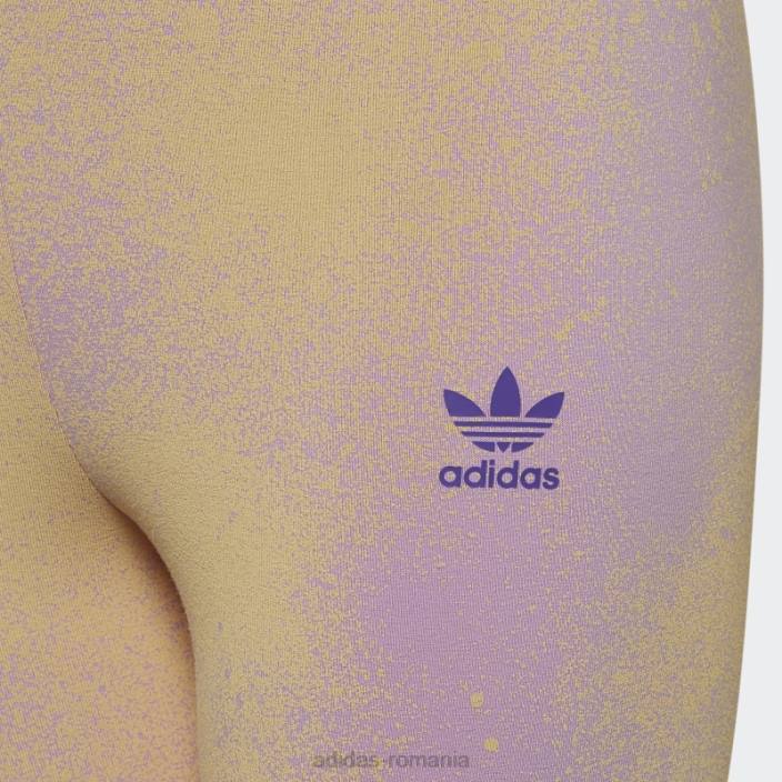 Adidas jambiere cu imprimeu grafic liliac copii liliac/galben 2JBN19238