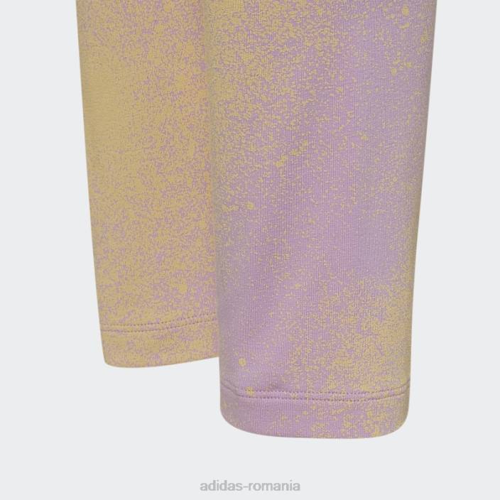 Adidas jambiere cu imprimeu grafic liliac copii liliac/galben 2JBN19238