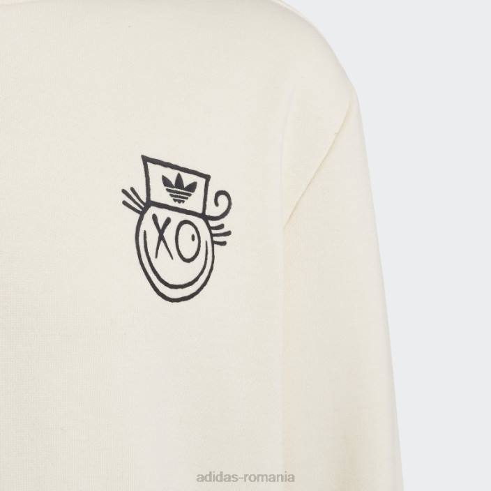 Adidas non-dyed originals x andré saraiva crew hanorac copii nevopsit 2JBN11965