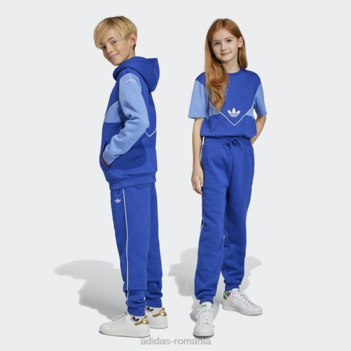 Adidas pantaloni adicolor albastri copii albastru 2JBN11666