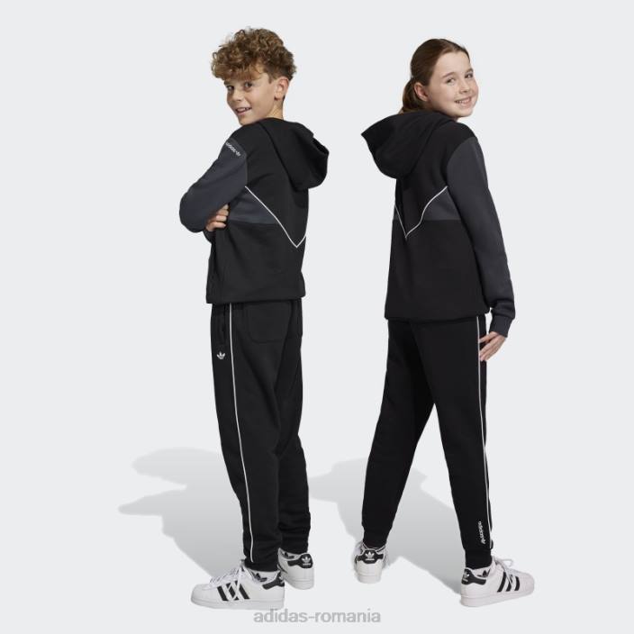 Adidas pantaloni adicolor negri copii negru 2JBN3361