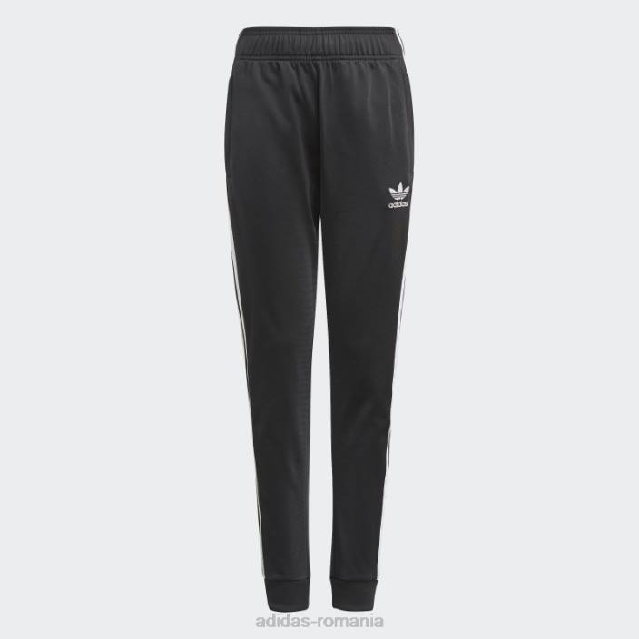 Adidas pantaloni de sport adicolor sst albi copii alb negru 2JBN3326