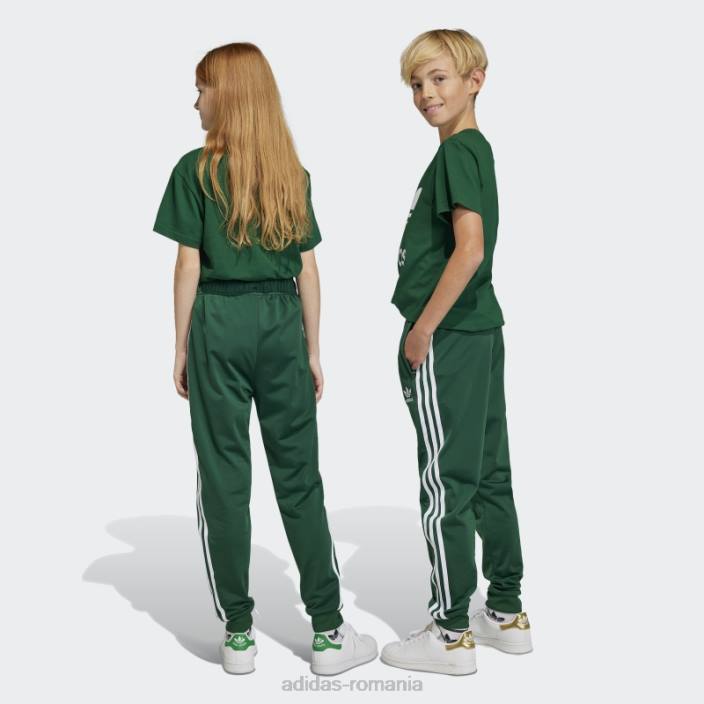 Adidas pantaloni de trening adicolor sst verde inchis copii verde inchis 2JBN18328