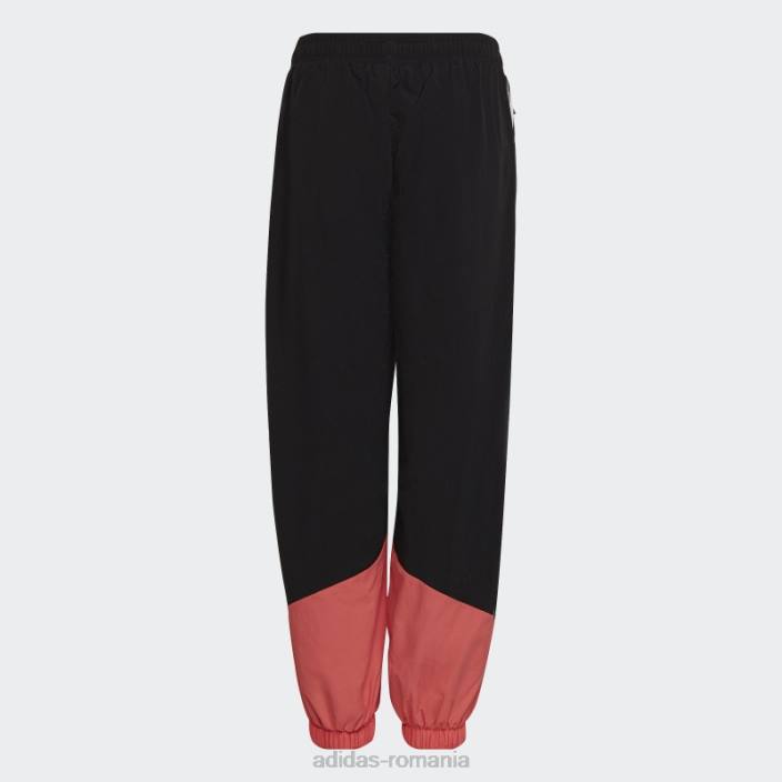 Adidas pantaloni de trening țesut negru copii negru/turbo/alb 2JBN19274