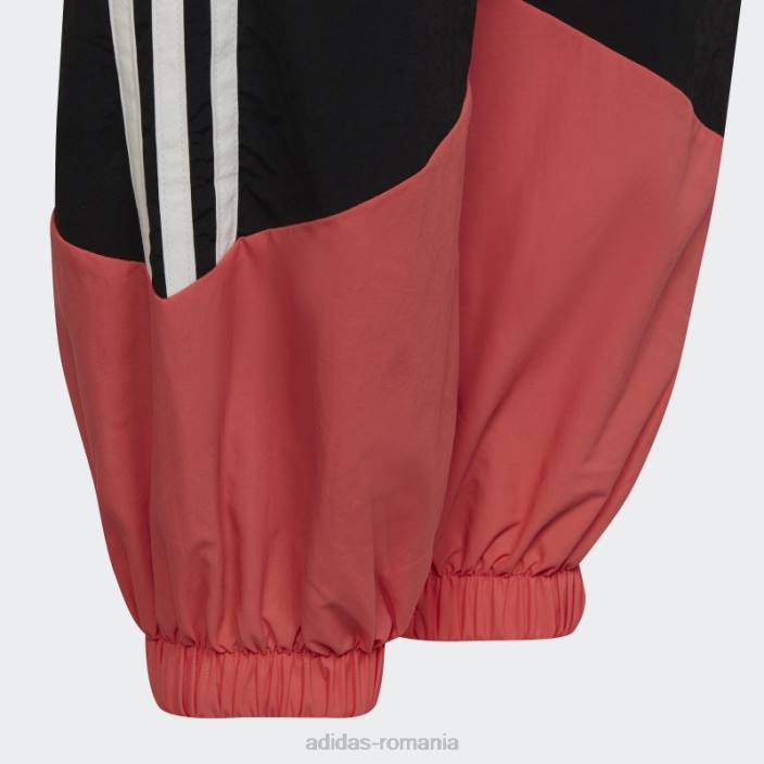 Adidas pantaloni de trening țesut negru copii negru/turbo/alb 2JBN19274