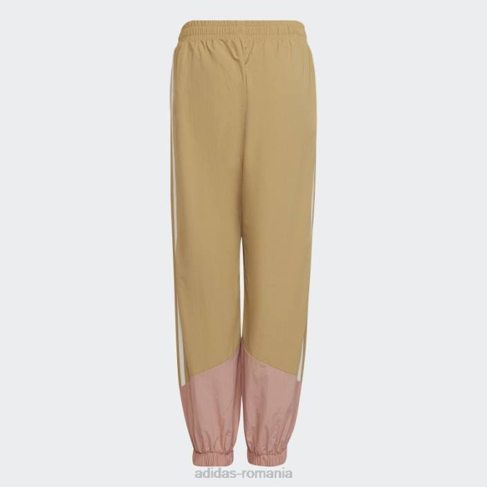 Adidas pantaloni de trening țesute ton bej adidas copii ton bej/mov/alb 2JBN19254