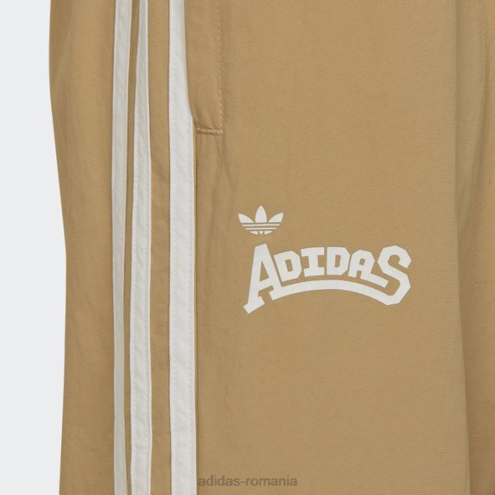 Adidas pantaloni de trening țesute ton bej adidas copii ton bej/mov/alb 2JBN19254