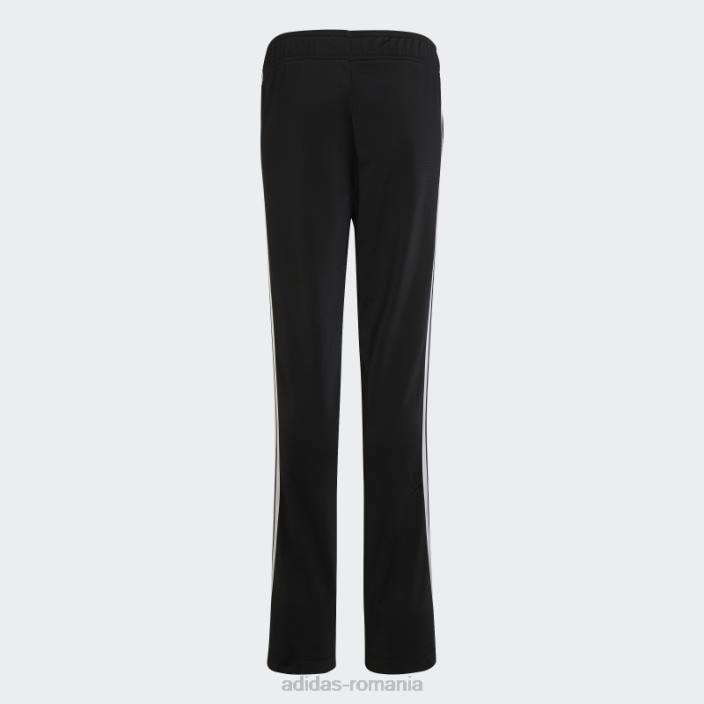 Adidas pantaloni de trening negru cu 3 dungi evazate copii alb negru 2JBN19229