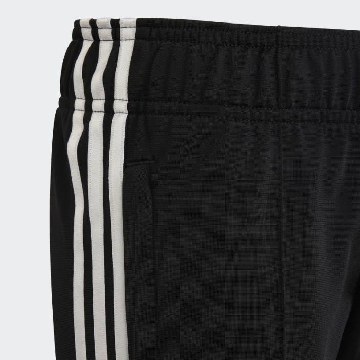 Adidas pantaloni de trening negru cu 3 dungi evazate copii alb negru 2JBN19229