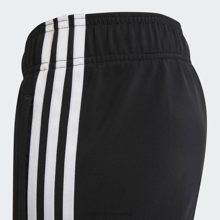 Adidas pantaloni de trening negru cu 3 dungi evazate copii alb negru 2JBN19229