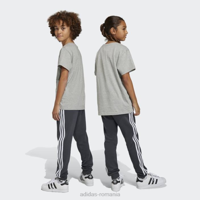 Adidas pantaloni din carbon cu 3 dungi copii carbon 2JBN11789