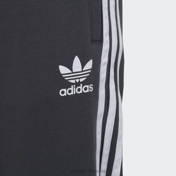 Adidas pantaloni din carbon cu 3 dungi copii carbon 2JBN11789