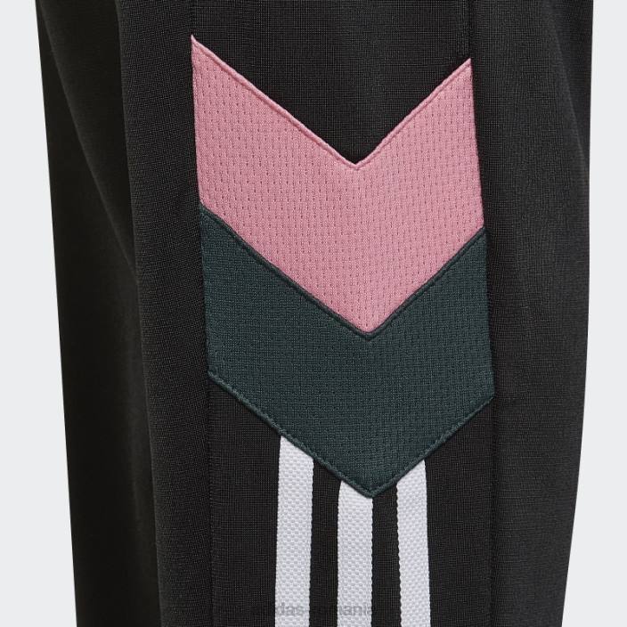 Adidas pantaloni negri pentru trening copii negru/verde mineral/roz 2JBN18917