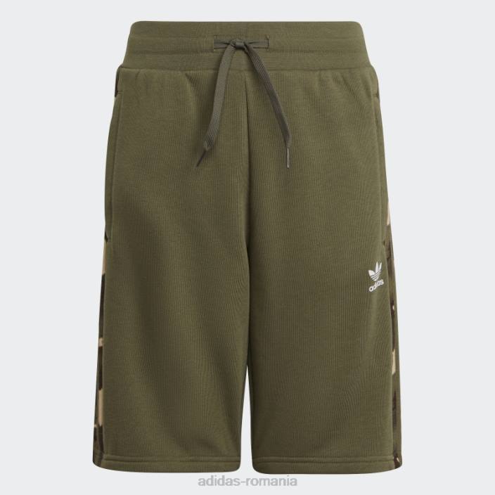 Adidas pantaloni scurți camo modă măsline copii măsline 2JBN3391
