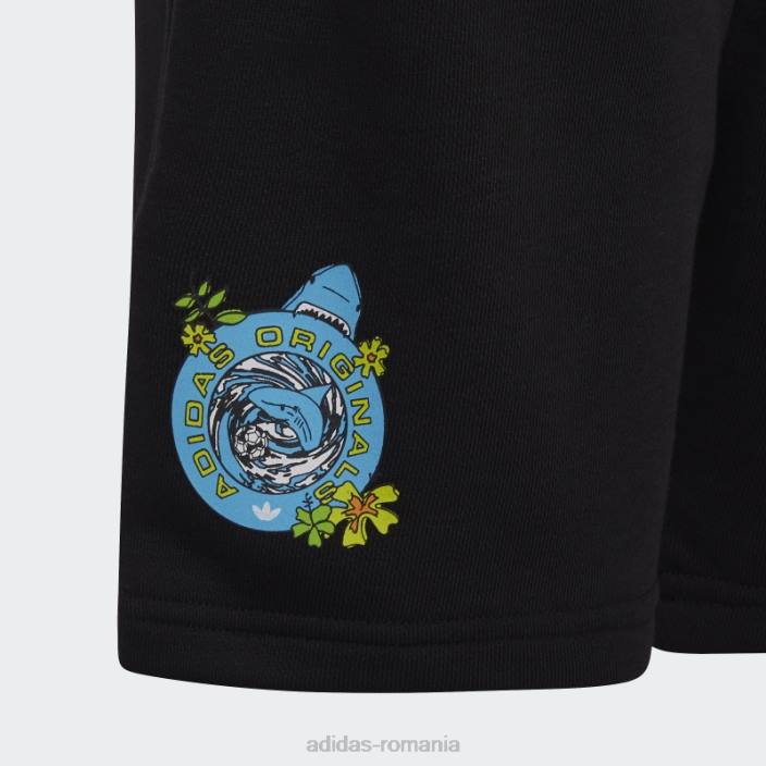Adidas pantaloni scurți de plajă negri cu grafic stoked adidas copii negru 2JBN18999