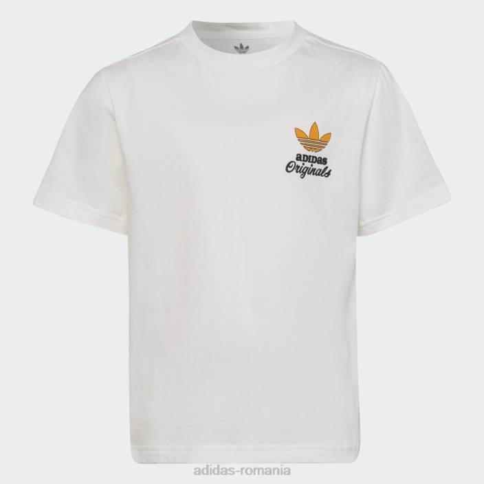 Adidas pantaloni scurți și set de tricou alb copii alb 2JBN18854