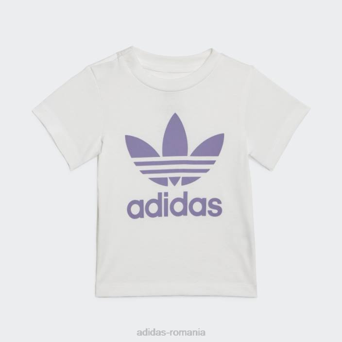Adidas pantaloni scurți trefoil tee set lila copii liliac 2JBN11900