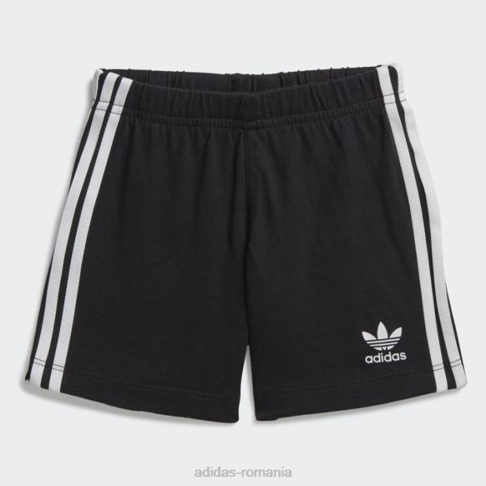 Adidas pantaloni scurți trefoil tee set negru fashion copii alb negru 2JBN3311