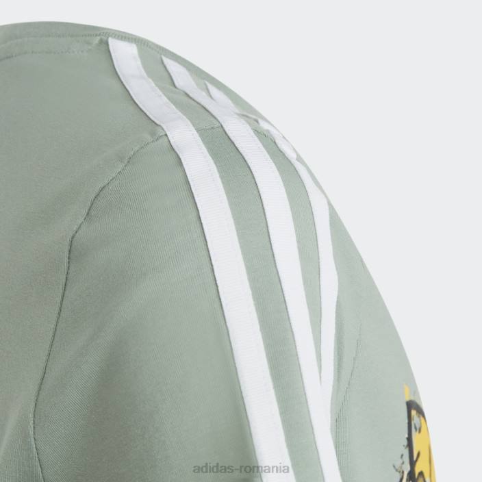 Adidas rochie tricou cu imprimeu animal verde argintiu copii verde argintiu 2JBN11653