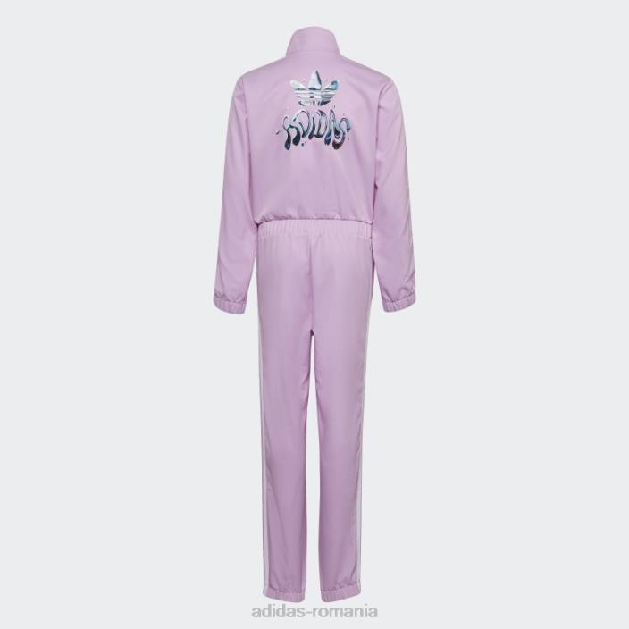Adidas salopeta grafica lila adidas copii liliac/alb 2JBN19236