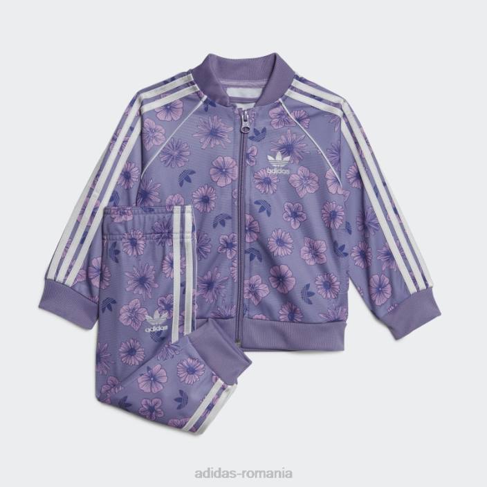 Adidas set costum de trening floral liliac adidas copii liliac/multicolor 2JBN18792