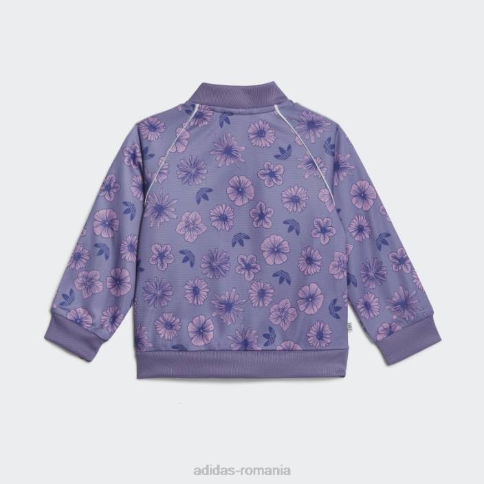Adidas set costum de trening floral liliac adidas copii liliac/multicolor 2JBN18792