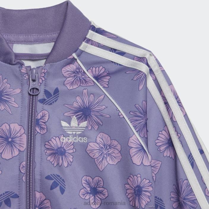 Adidas set costum de trening floral liliac adidas copii liliac/multicolor 2JBN18792