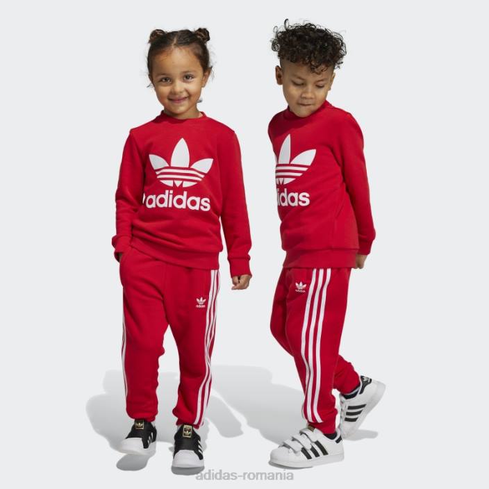 Adidas set de echipaj adicolor stacojiu copii stacojiu 2JBN18323