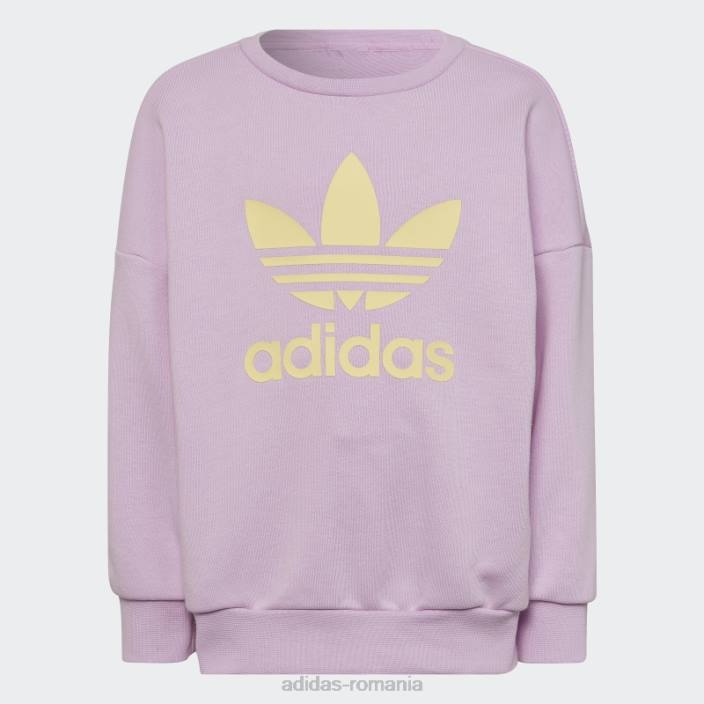 Adidas set de echipaj cu logo grafic liliac copii liliac 2JBN12175