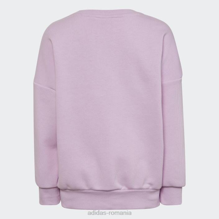 Adidas set de echipaj cu logo grafic liliac copii liliac 2JBN12175