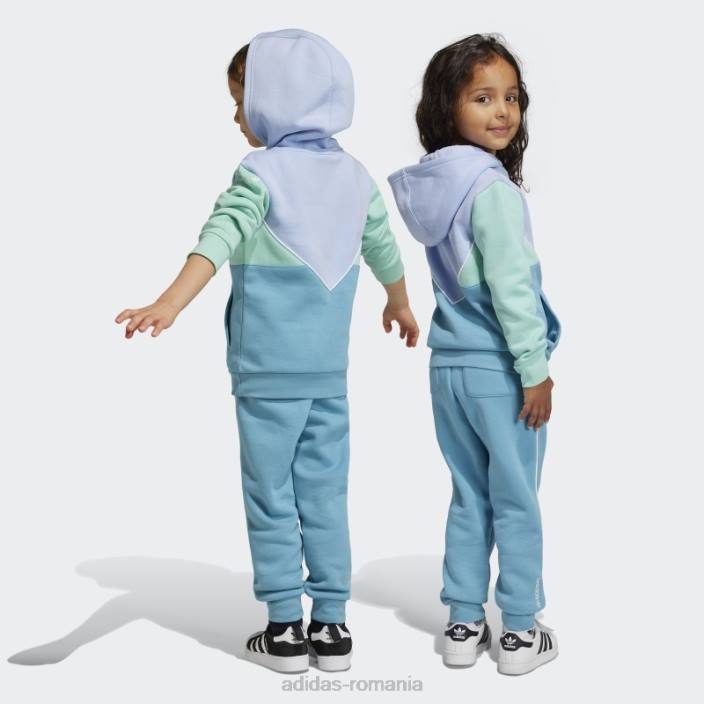 Adidas set de hanorace adicolor albastru copii albastru zori/verde/albastru 2JBN18324