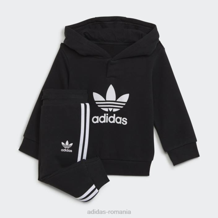 Adidas set de hanorace adicolor negru copii alb negru 2JBN18386