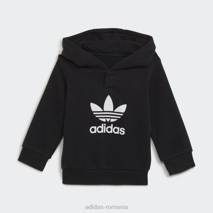 Adidas set de hanorace adicolor negru copii alb negru 2JBN18386