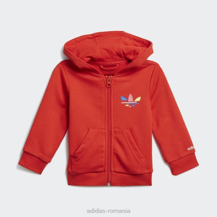 Adidas set de hanorace adicolor roșu cu fermoar adidas copii roșu 2JBN18825
