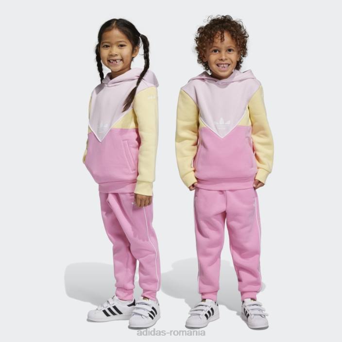 Adidas set de hanorace adicolor roz copii roz/galben 2JBN18329