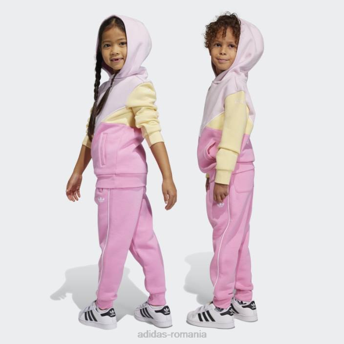 Adidas set de hanorace adicolor roz copii roz/galben 2JBN18329