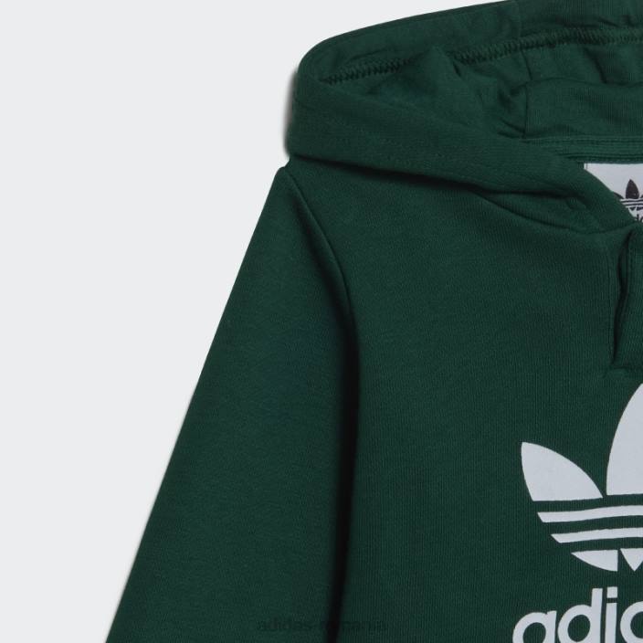 Adidas set de hanorace adicolor verde inchis copii verde inchis 2JBN18350