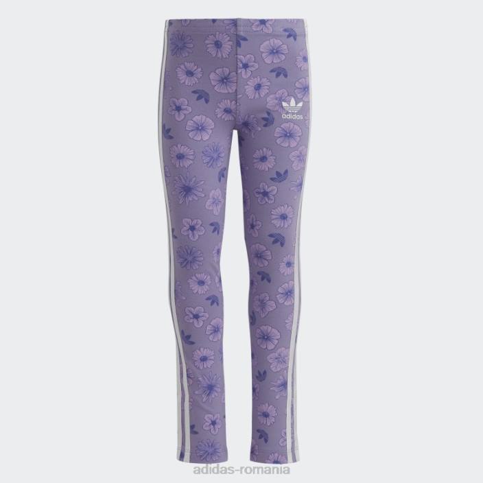 Adidas set de hanorace alungite cu fermoar floral liliac copii liliac 2JBN18812
