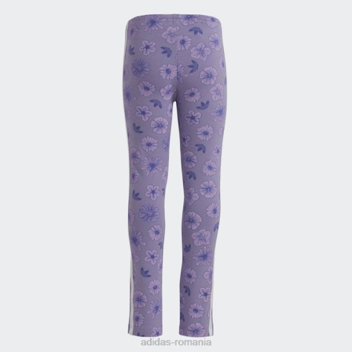 Adidas set de hanorace alungite cu fermoar floral liliac copii liliac 2JBN18812