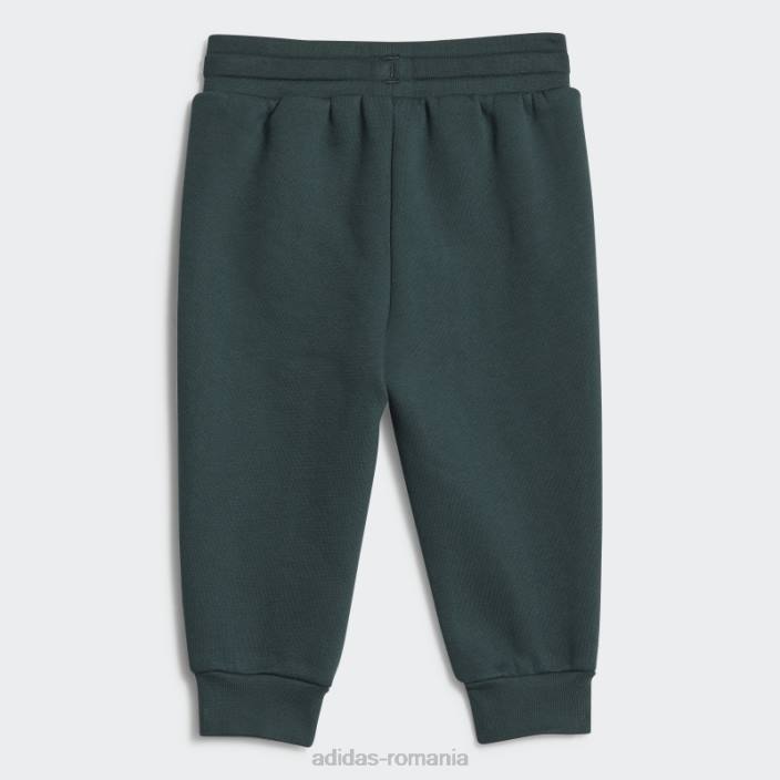 Adidas set de hanorace cu fermoar complet verde mineral copii verde mineral/negru/roz 2JBN18817