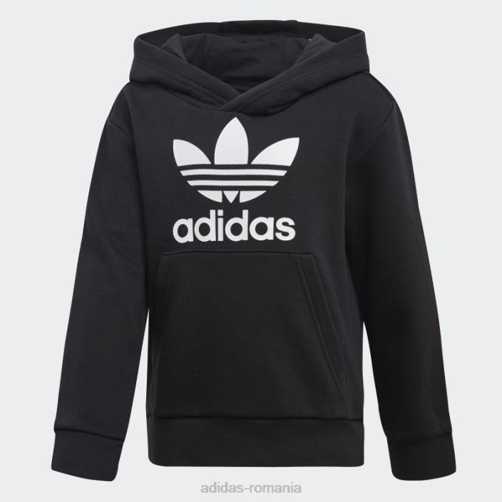 Adidas set de hanorace trefoil negru copii alb negru 2JBN3442