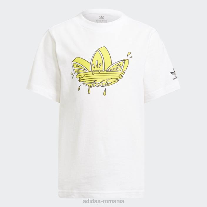 Adidas set de tricou cu trifoil grafic alb copii alb/multicolor 2JBN18889