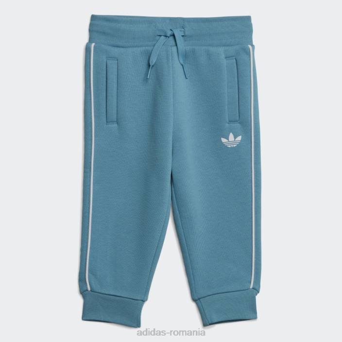 Adidas set echipaj adicolor alba albastru copii albastru zori/verde/albastru 2JBN18383