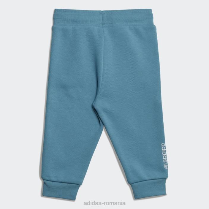 Adidas set echipaj adicolor alba albastru copii albastru zori/verde/albastru 2JBN18383