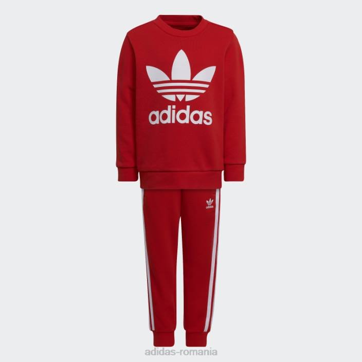Adidas set echipaj adicolor roșu copii rosu alb 2JBN11959